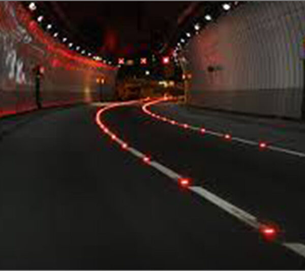 Comparison of solar road studs and reflective road studs