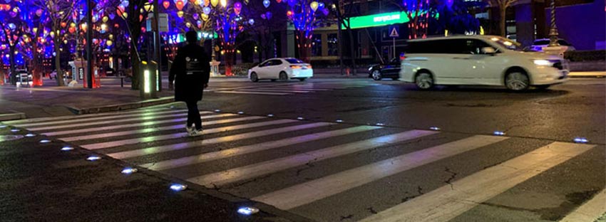 Flush Type Solar Road Markers for Zebra Crossing